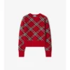 Sweter w kratę z mieszanki wełny i kaszmiru