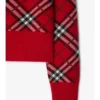 Sweter w kratę z mieszanki wełny i kaszmiru