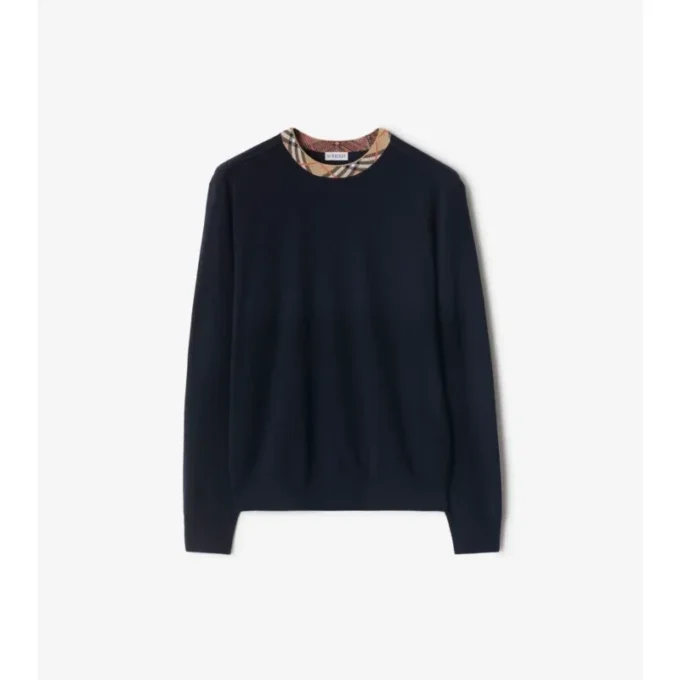 Sweter wełniany w kratę