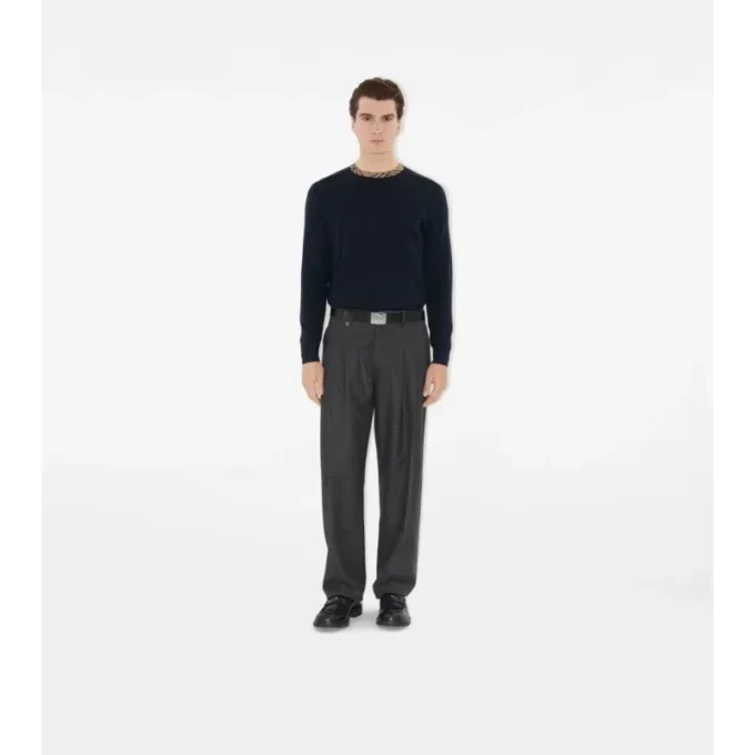 Sweter wełniany w kratę