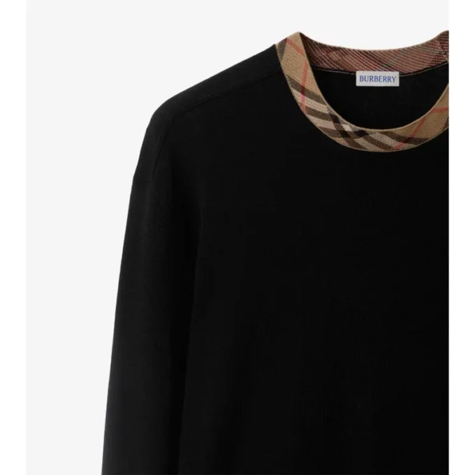 Sweter wełniany w kratę