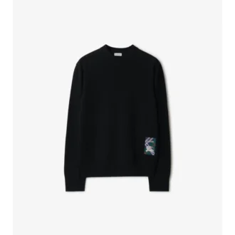 Sweter wełniany z etykietą w kratę