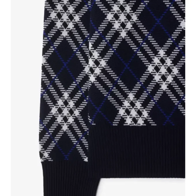 Sweter z mieszanki wełny w kratę Sweter z mieszanki wełny w kratę