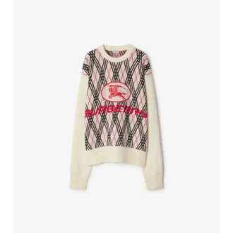 Sweter z mieszanki wełny w kratę argyle