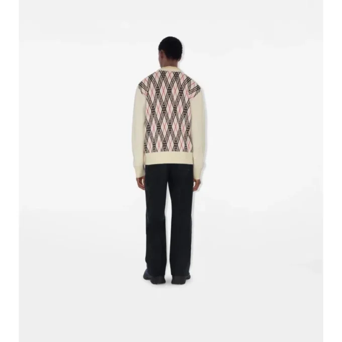 Sweter z mieszanki wełny w kratę argyle