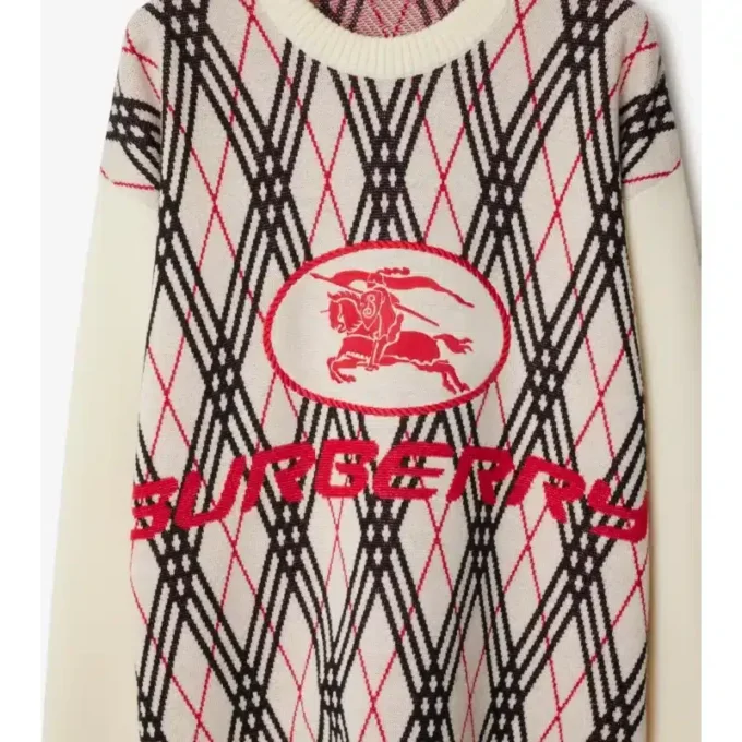Sweter z mieszanki wełny w kratę argyle