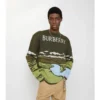 Sweter z mieszanki wełny w układzie poziomym Sweter z mieszanki wełny w układzie poziomym