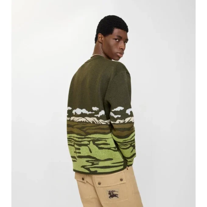 Sweter z mieszanki wełny w układzie poziomym Sweter z mieszanki wełny w układzie poziomym
