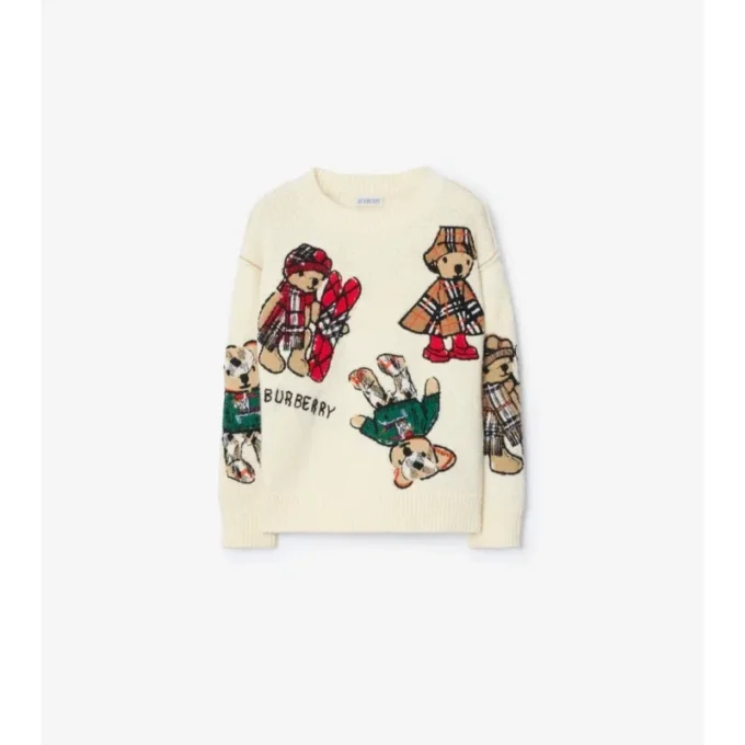 Sweter z mieszanki wełny z misiem Thomasem i przyjaciółmi