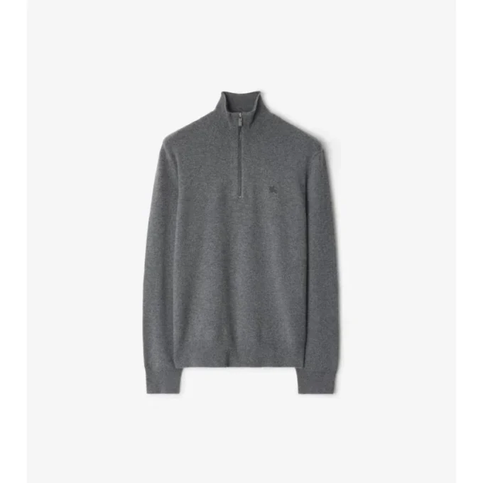 Sweter z półsuwakiem z mieszanki kaszmiru Sweter z półsuwakiem z mieszanki kaszmiru