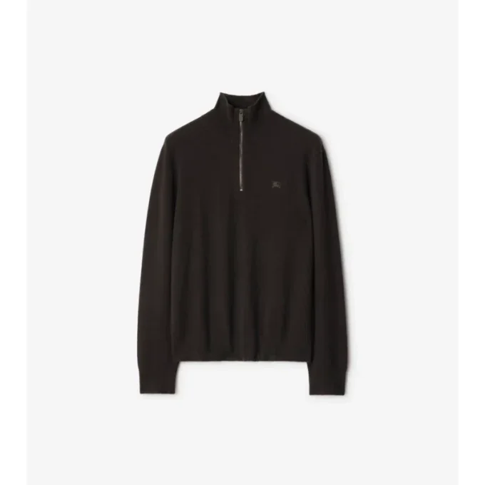 Sweter z półsuwakiem z mieszanki kaszmiru Sweter z półsuwakiem z mieszanki kaszmiru