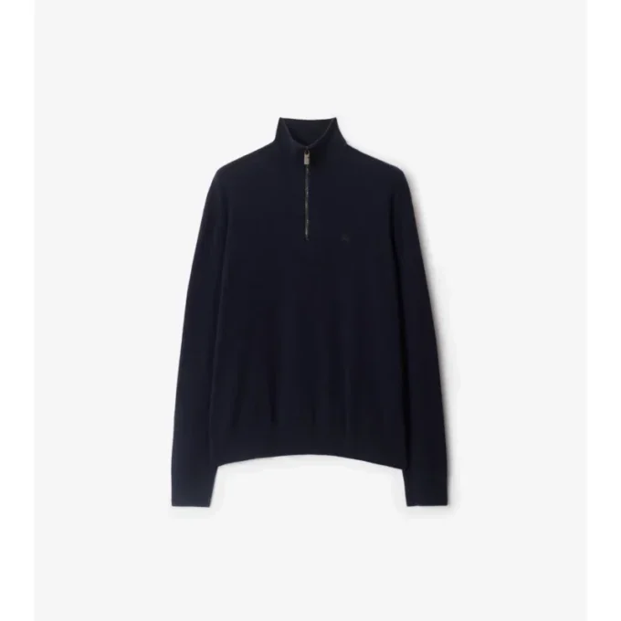 Sweter z półsuwakiem z mieszanki kaszmiru Sweter z półsuwakiem z mieszanki kaszmiru