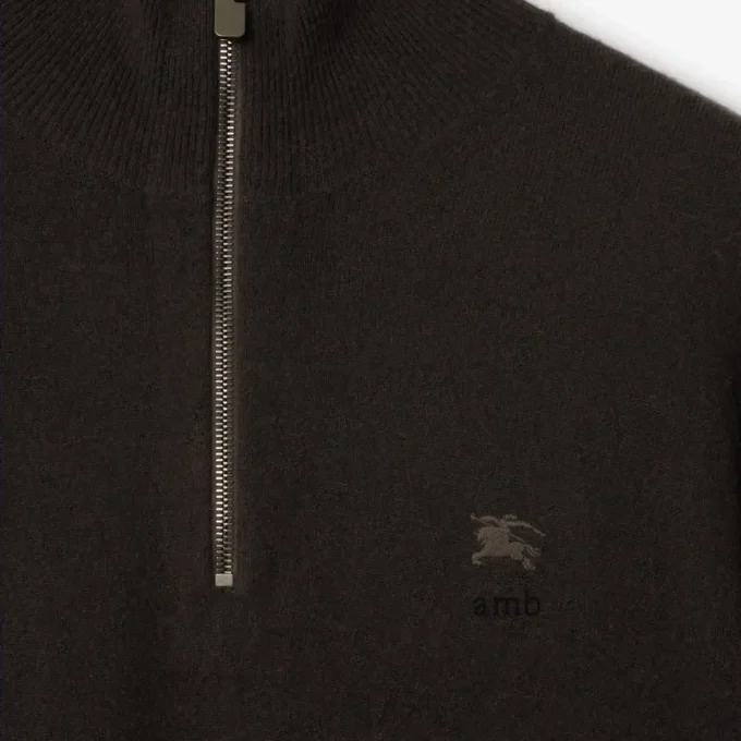 Sweter z półsuwakiem z mieszanki kaszmiru Sweter z półsuwakiem z mieszanki kaszmiru
