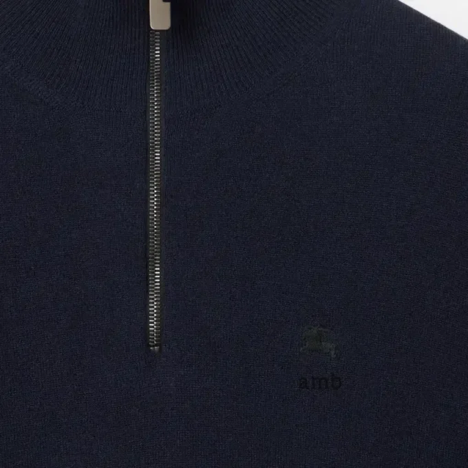 Sweter z półsuwakiem z mieszanki kaszmiru Sweter z półsuwakiem z mieszanki kaszmiru