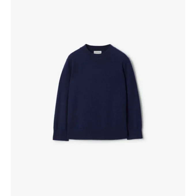 Sweter z wełny i kaszmiru z naszywką w kratę Sweter z wełny i kaszmiru z naszywką w kratę