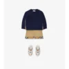 Sweter z wełny i kaszmiru z naszywką w kratę Sweter z wełny i kaszmiru z naszywką w kratę
