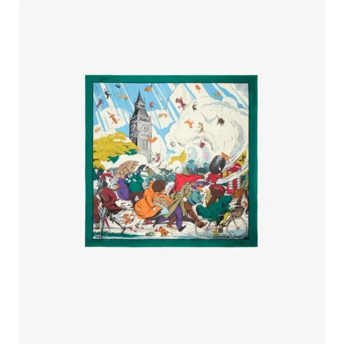 Szalik jedwabny „Raining Cats and Dogs”