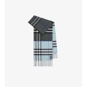 Szalik z kaszmiru w kontrastową kratę