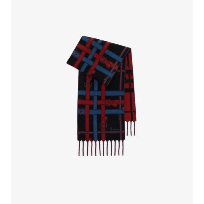 Szalik z kaszmiru w kratę Belt Check Szalik z kaszmiru w kratę Belt Check