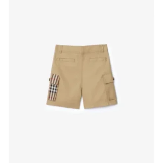 Szorty cargo z bawełny w kratę