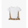 T-shirt z bawełny z elastycznym kołnierzem w kratkę T-shirt z bawełny z elastycznym kołnierzem w kratkę