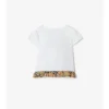 T-shirt z bawełny z elastycznym kołnierzem w kratkę T-shirt z bawełny z elastycznym kołnierzem w kratkę
