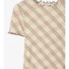 T-shirt z elastycznej bawełny w kratę T-shirt z elastycznej bawełny w kratę
