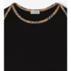 T-shirt z elastycznej bawełny z wykończeniem w kratę T-shirt z elastycznej bawełny z wykończeniem w kratę