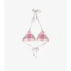 Top bikini w kratkę
