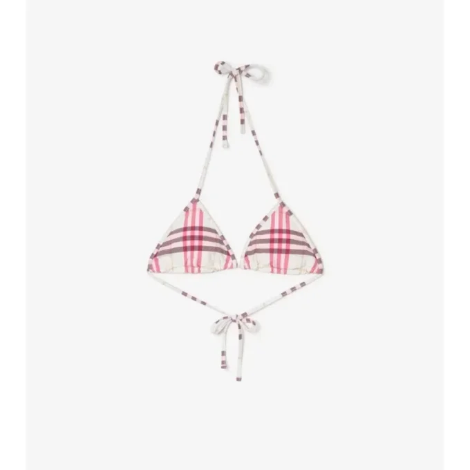 Top bikini w kratkę