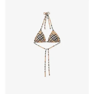 Top bikini w kratkę