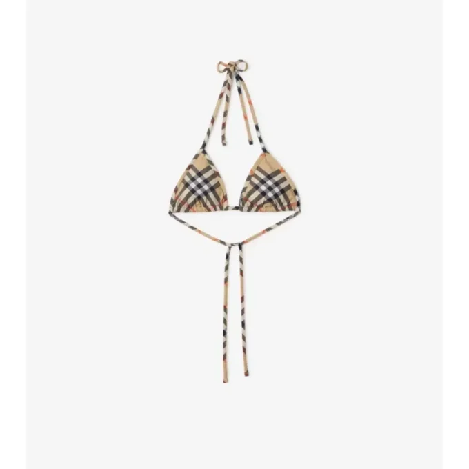 Top bikini w kratkę
