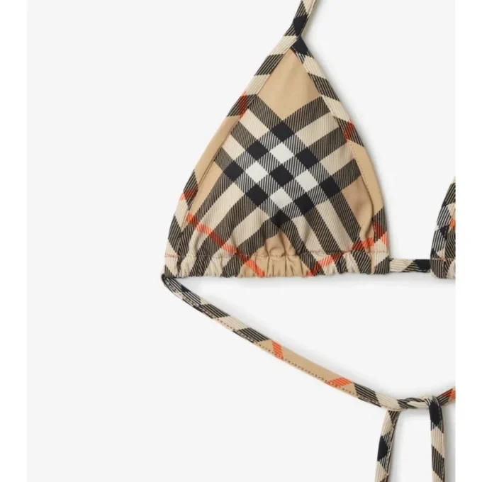 Top bikini w kratkę