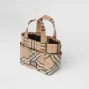 Torba z płótna E-Canvas z aplikacją z logo i wzorem Vintage Check w stylu vintage