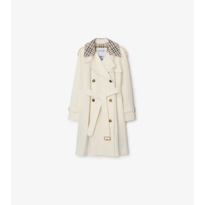Trench Coat Castleford o średniej długości z kołnierzem w kratę Trench Coat Castleford o średniej długości z kołnierzem w kratę