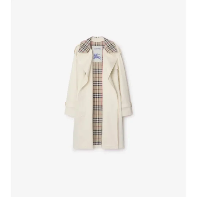 Trench Coat Castleford o średniej długości z kołnierzem w kratę Trench Coat Castleford o średniej długości z kołnierzem w kratę