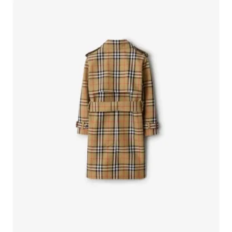 Trench Coat z bawełnianego twillu w kratę
