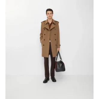 Trench Coat z kaszmiru o średniej długości