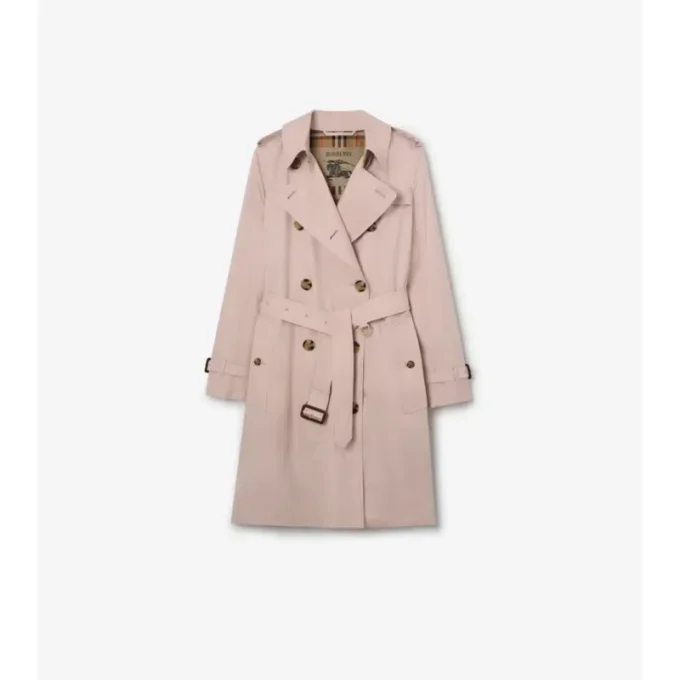 Tropical Gabardine Kensington Trench Coat o średniej długości