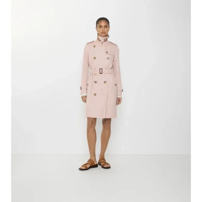 Tropical Gabardine Kensington Trench Coat o średniej długości