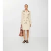 Tropical Gabardine Kensington Trench Coat o średniej długości