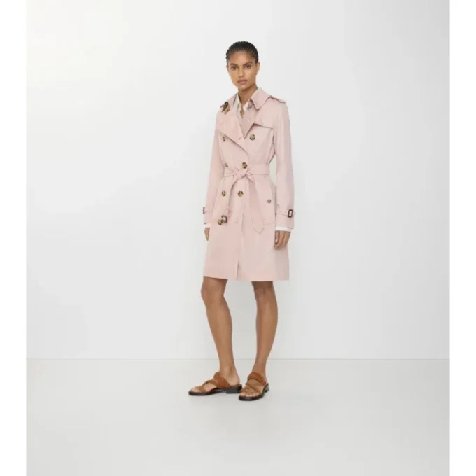 Tropical Gabardine Kensington Trench Coat o średniej długości