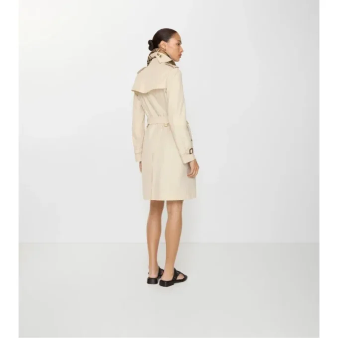 Tropical Gabardine Kensington Trench Coat o średniej długości