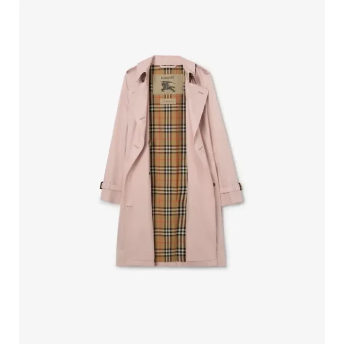 Tropical Gabardine Kensington Trench Coat o średniej długości