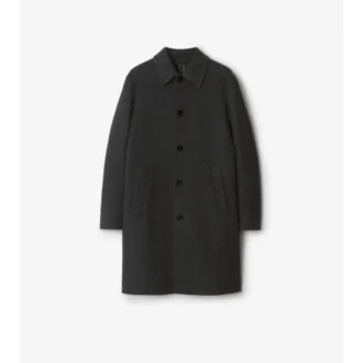 Wełniany Car Coat o średniej długości