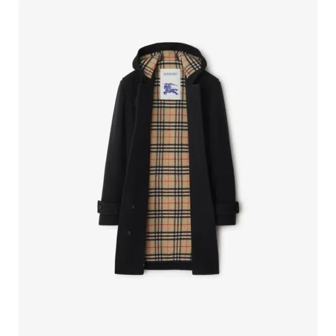 Wełniany płaszcz typu duffle