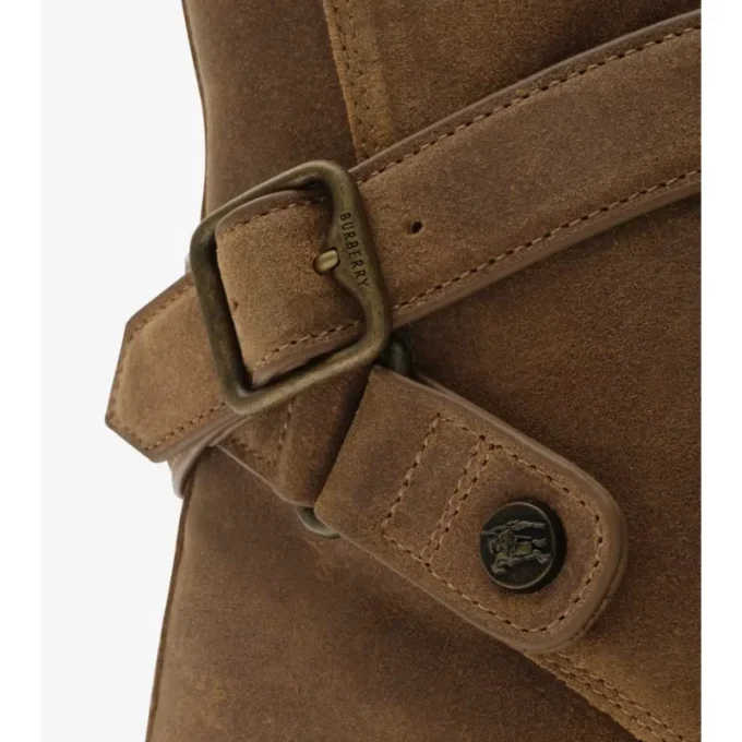 Woskowane zamszowe buty Ledger