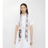 Wąski, dwustronny jedwabny szalik z motywem rycerza Wąski, dwustronny jedwabny szalik z motywem rycerza