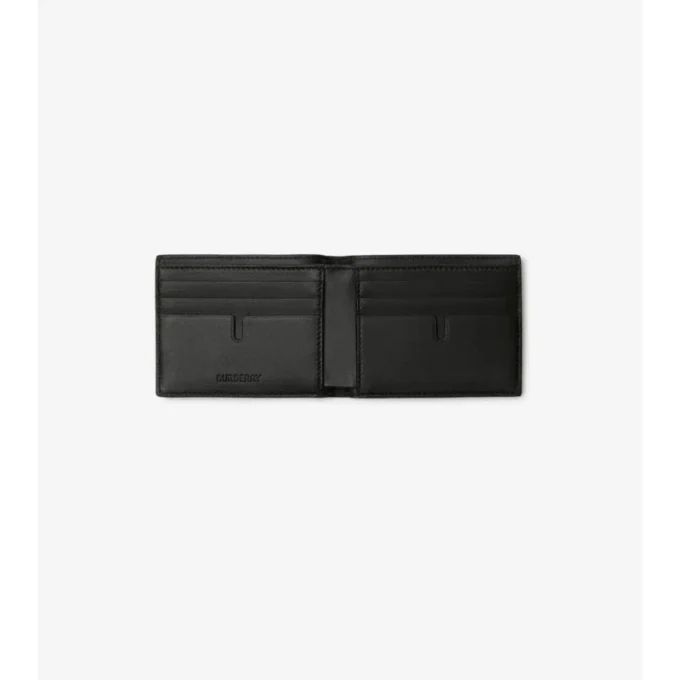 Wytłaczany portfel typu slim bifold w kratkę Wytłaczany portfel typu slim bifold w kratkę